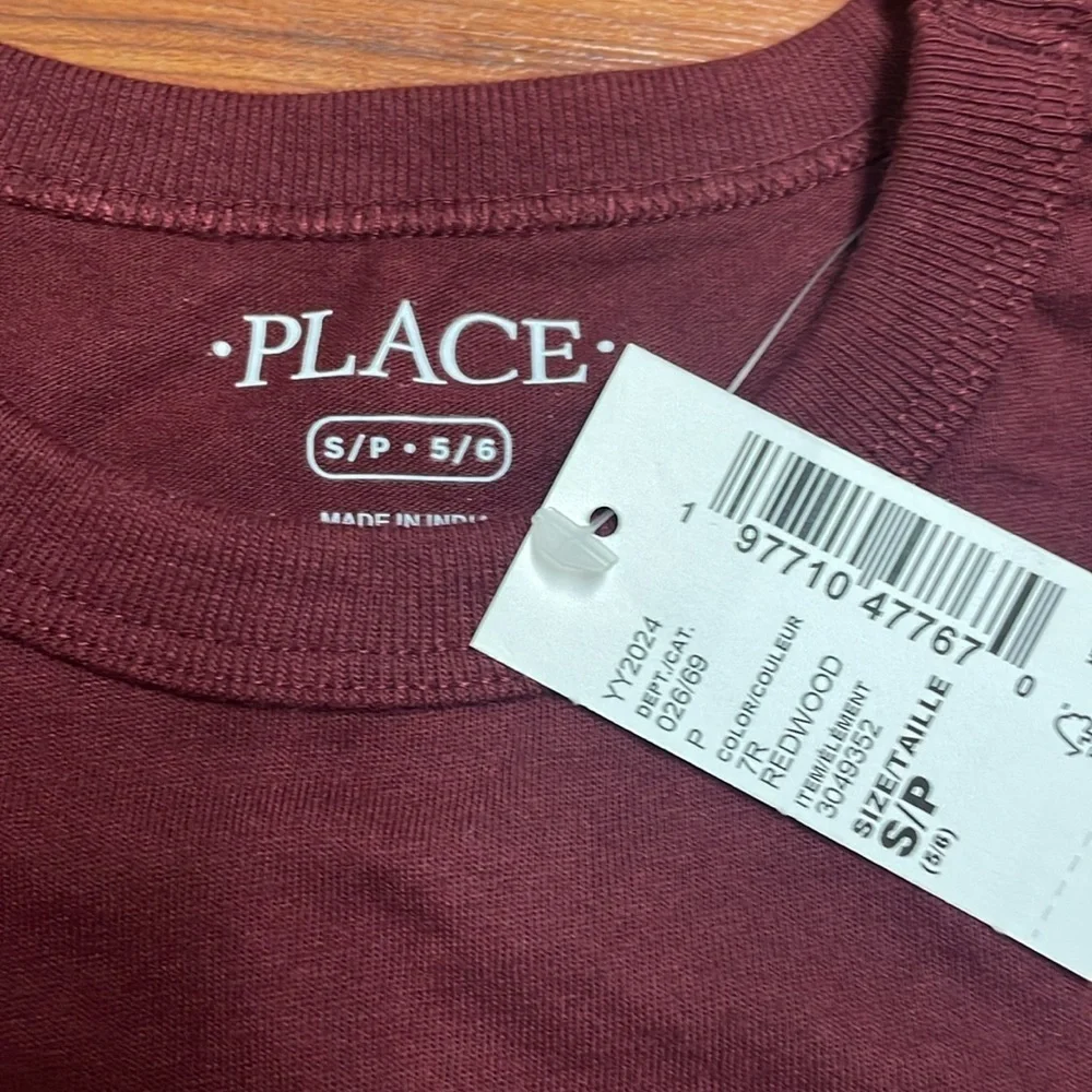The Children's Place Maroon Pumpkin Picking Crew Kids T-Shirt NWT